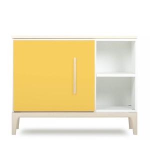 Kleinmöbel 1 Tür 2 Nischen NADO Curve Esche sunshine yellow