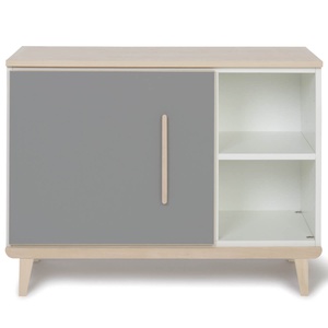 Kleinmöbel 1 Tür 2 Nischen NADO Retro Esche slate grey