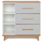Kommode 3 Schubladen 3 Nischen NADO Retro Buche manhattan grey