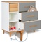 Kommode 3 Schubladen 3 Nischen NADO Retro Buche slate grey