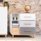 Kommode 3 Schubladen 3 Nischen NADO Retro Buche slate grey