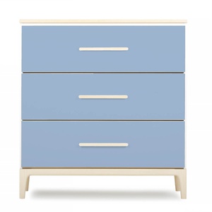 Kommode 3 Schubladen NADO Curve Esche capri blue