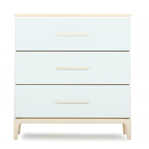 Kommode 3 Schubladen NADO Curve Esche mint