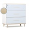 Kommode 3 Schubladen NADO Retro Esche sky blue