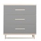 Kommode 3 Schubladen NADO Retro Esche slate grey