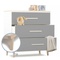 Kommode 3 Schubladen NADO Retro Esche slate grey
