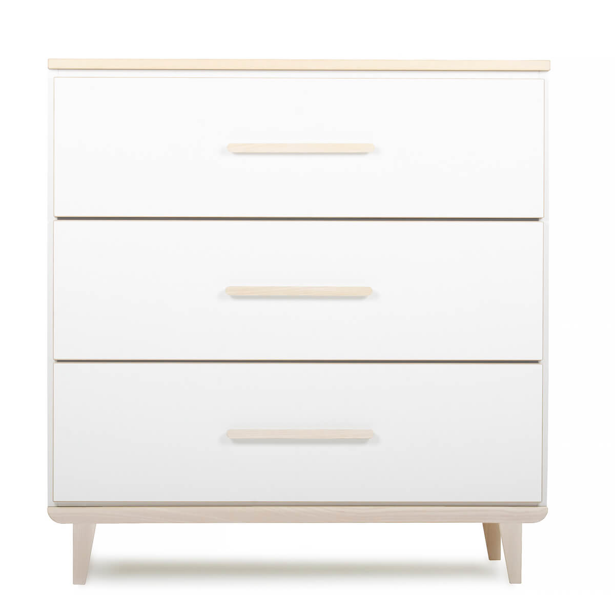 Kommode 3 Schubladen NADO Retro Esche white