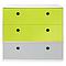 Kommode COLORFLEX Schubladen Farben lime-lime-pearl grey