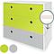 Kommode COLORFLEX Schubladen Farben lime-lime-pearl grey