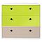 Kommode COLORFLEX Schubladen Farben lime-lime-warm grey