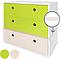 Kommode COLORFLEX Schubladen Farben lime-lime-white wash