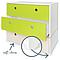 Kommode COLORFLEX Schubladen Farben lime-lime-white wash