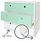 Kommode COLORFLEX Schubladen Farben mint-mint-white
