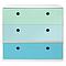 Kommode COLORFLEX Schubladen Farben mint-sky blue-paradise blue