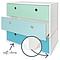 Kommode COLORFLEX Schubladen Farben mint-sky blue-paradise blue