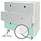 Kommode COLORFLEX Schubladen Farben pearl grey-pearl grey-mint
