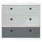 Kommode COLORFLEX Schubladen Farben pearl grey-pearl grey-space grey