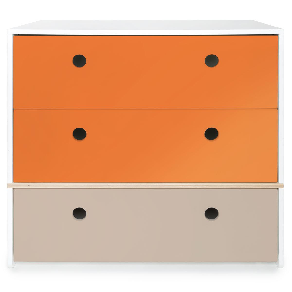 Kommode COLORFLEX Schubladen Farben pure orange-pure orange-warm grey