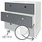 Kommode COLORFLEX Schubladen Farben space grey-space grey-pearl grey
