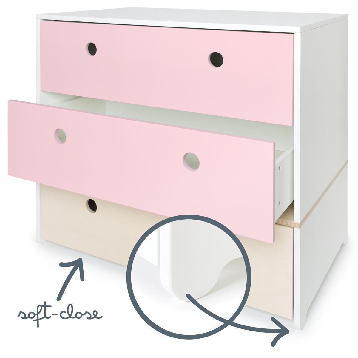 Kommode COLORFLEX Schubladen Farben sweet pink-white wash