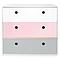 Kommode COLORFLEX Schubladen Farben white-sweet pink-pearl grey 