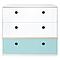 Kommode COLORFLEX Schubladen Farben white-white-sky blue 