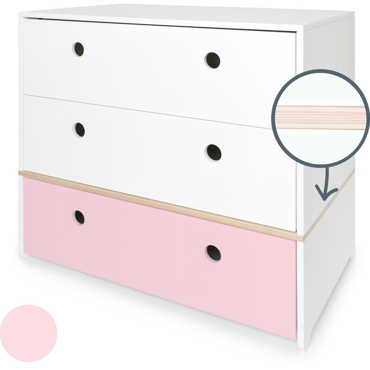 Kommode COLORFLEX Schubladen Farben white-white-sweet pink