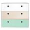 Kommode COLORFLEX Schubladen Farben white-white wash-mint