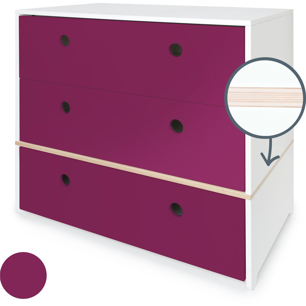 Kommode COLORFLEX Schubladen plum
