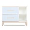 Kommode2 Schubladen NADO Curve Esche sky blue