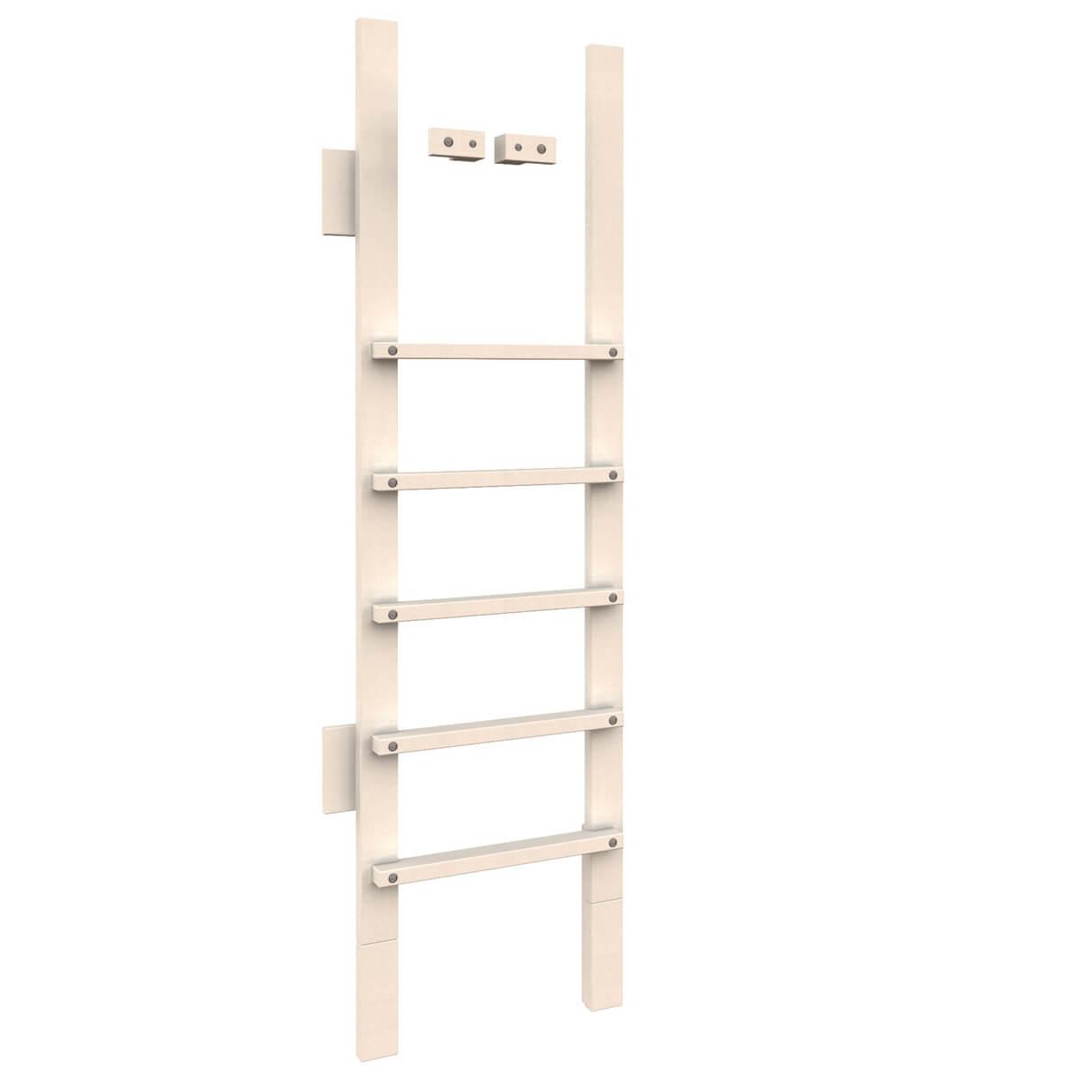 Leiter-Set Hochbett vorne DESTYLE de Breuyn Buche massiv weiß gebeizt-lackiert