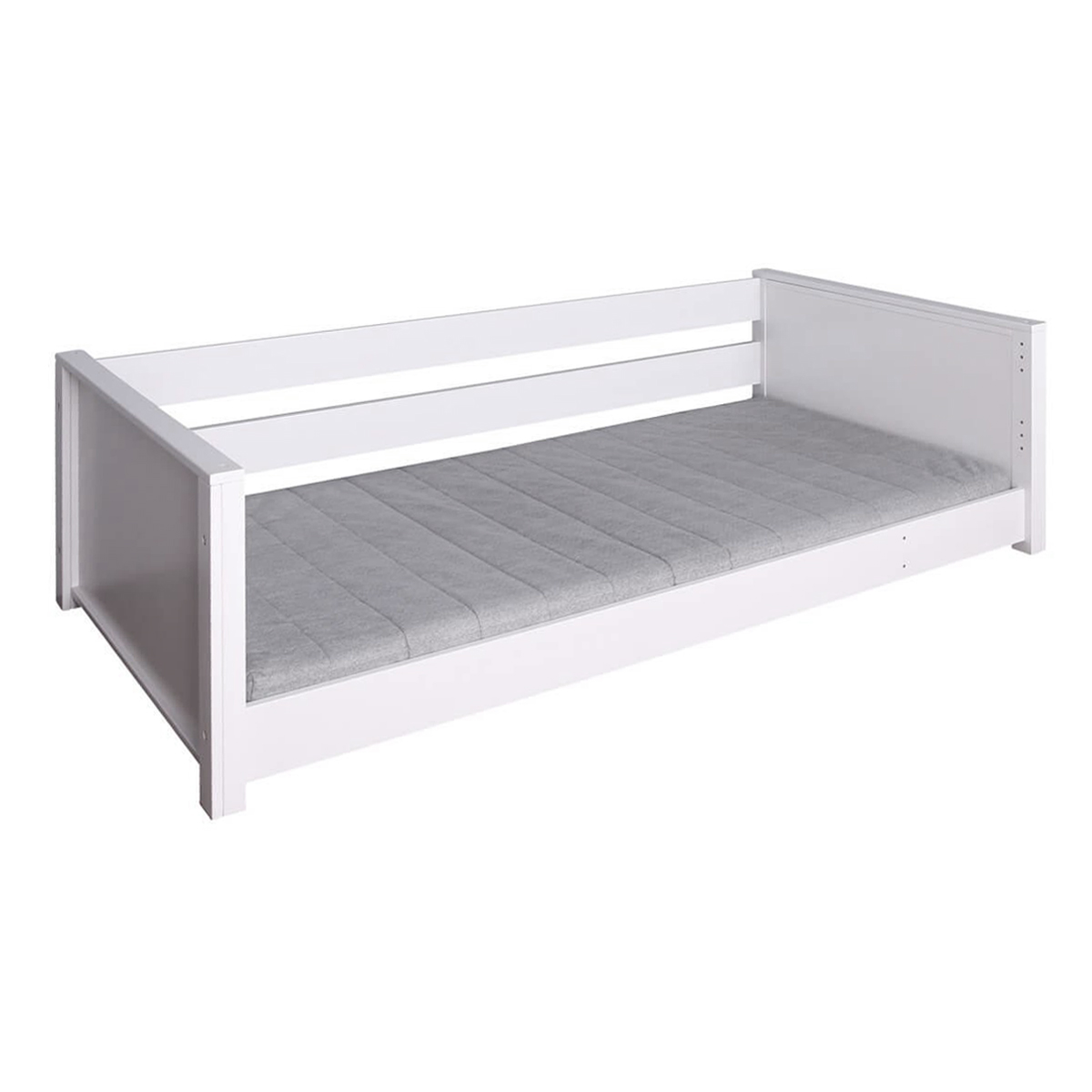 Liege niedrig 90x200cm KASVA Buche massiv weiß-lackiert