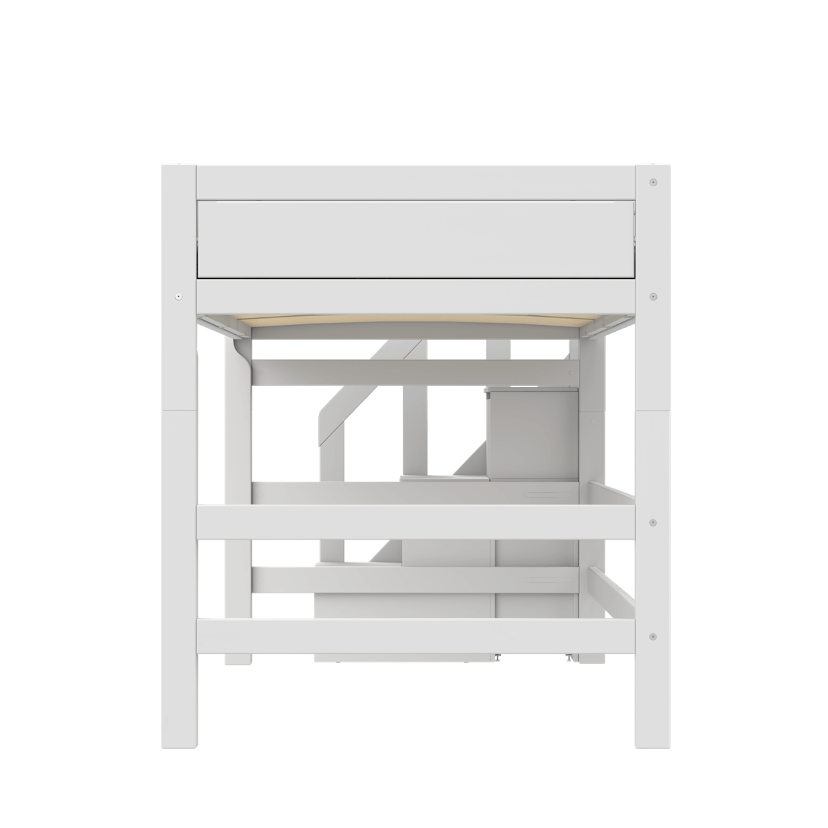 Lit haut 120x200x152cm escalier DELUXE Lifetime white
