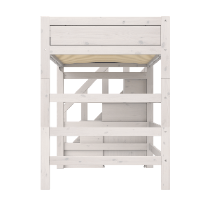 Lit mezzanine 120x200x177cm escalier DELUXE Lifetime whitewash