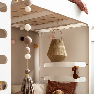 Lit mezzanine 90x200cm F Rafa Kids blanc laminé