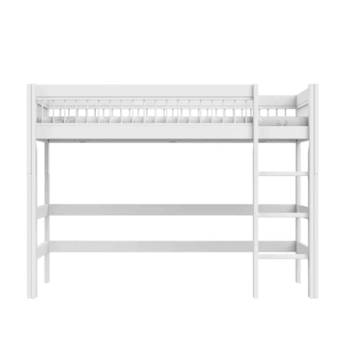 Lit mezzanine escalier 90x200cm BREEZE DELUXE Lifetime blanc