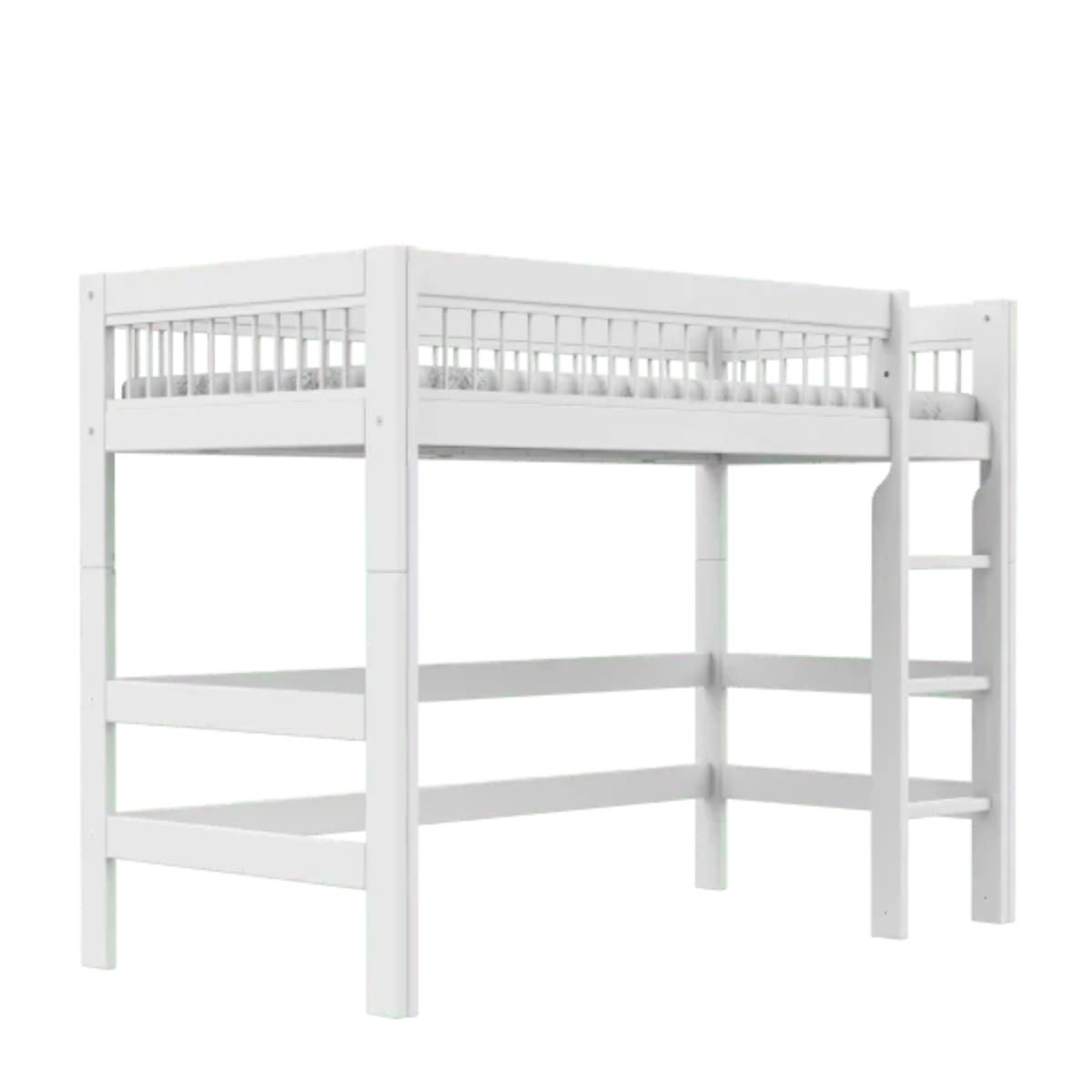 Lit mezzanine escalier 90x200cm BREEZE DELUXE Lifetime blanc