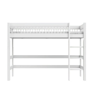 Lit mezzanine escalier 90x200cm BREEZE DELUXE Lifetime blanc