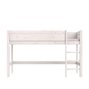 Lit mi-hauteur échelle droite DE LUXE Lifetime blanchi