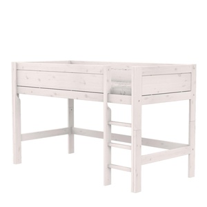 Lit mi-hauteur échelle droite DE LUXE Lifetime blanchi