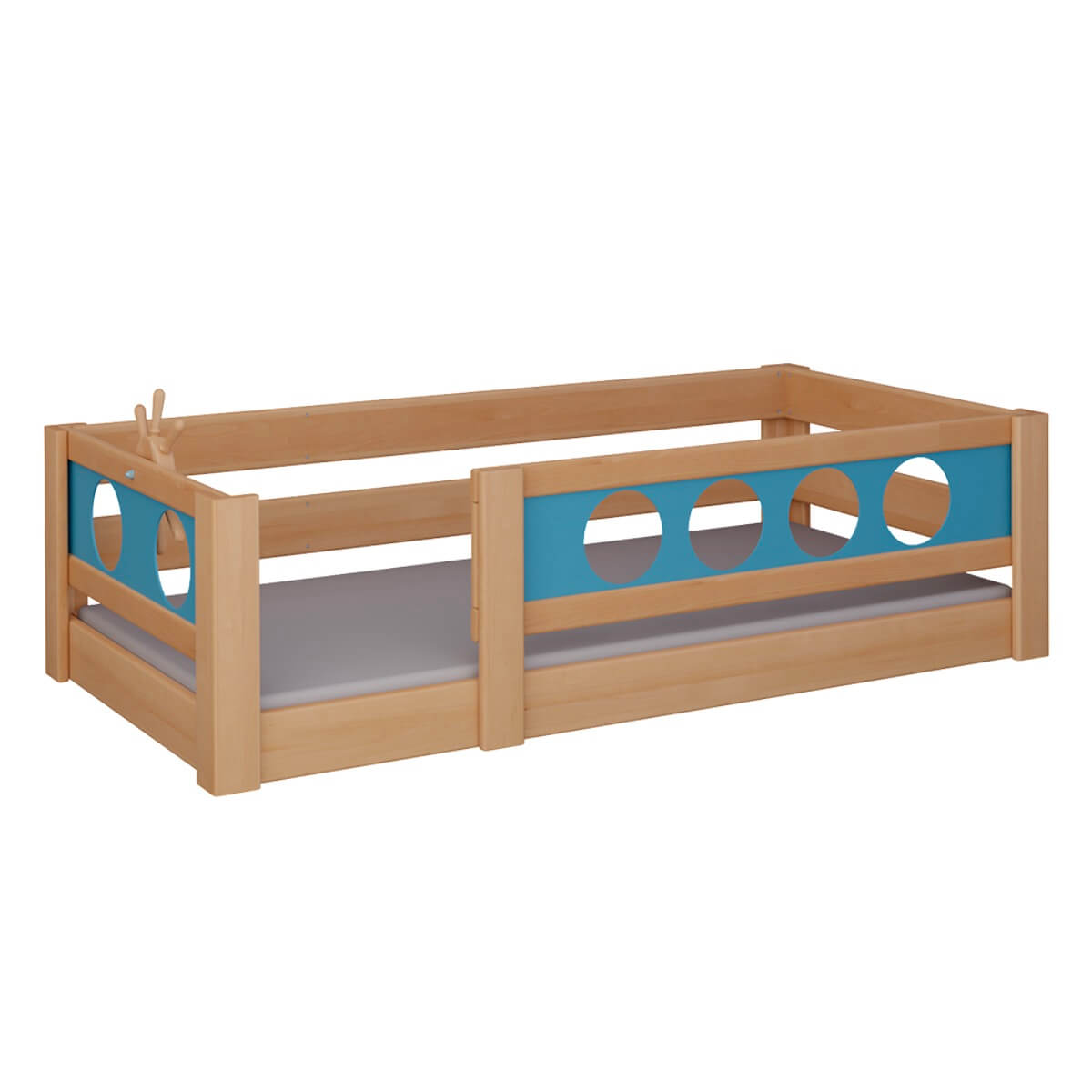 Lit Pirate bas DELUXE de Breuyn naturel-bleu