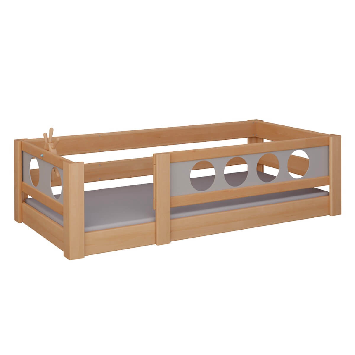 Lit Pirate bas DELUXE de Breuyn naturel-gris