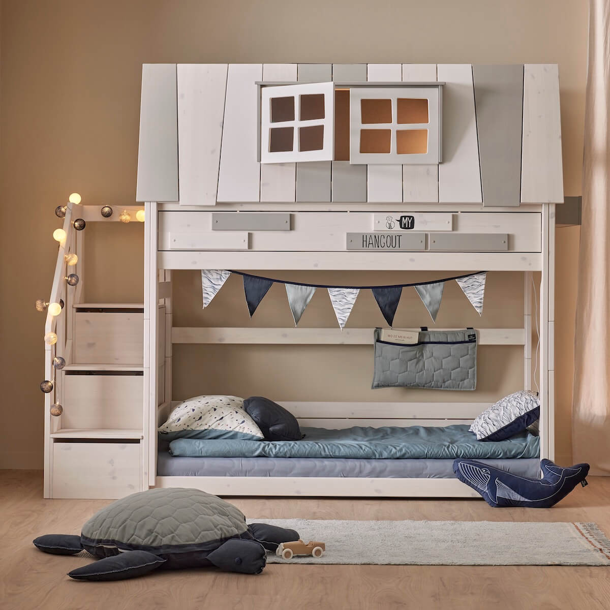 Lit superposé bas 90x200cm MY HANGOUT Lifetime whitewash