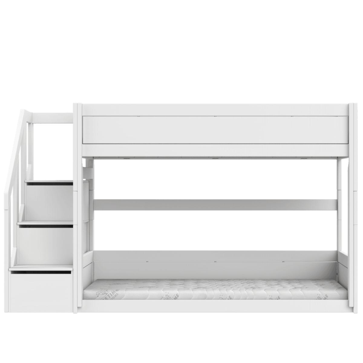 Lits superposés bas 90x200cm DELUXE Lifetime blanc