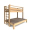 Lits superposés Twin-over-full 90-140x200cm DESTYLE de Breuyn naturel