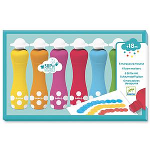 Marcadores espuma-6U LES COULEURS POUR LES PETITS Djeco