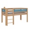 Mid-sleeper bed Tatü straight ladder DELUXE de Breuyn natural-blue