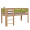 Mid-sleeper bed Tatü straight ladder DELUXE de Breuyn natural-green