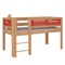 Mid-sleeper bed Tatü straight ladder DELUXE de Breuyn natural-red