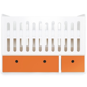 Modular Baby bed 70x140cm COLORFLEX pure orange